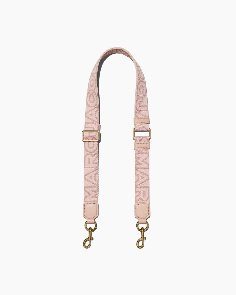 Λουράκι τσάντας Marc Jacobs The Thin Outline Logo Webbing Strap γυναικεια ροζ Πολύχρωμο | 315749XKB