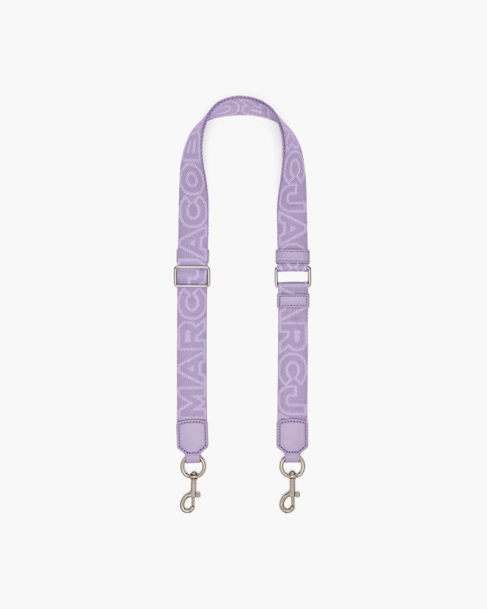 Λουράκι τσάντας Marc Jacobs The Thin Outline Logo Webbing Strap γυναικεια μωβ Πολύχρωμο | 706184DAL