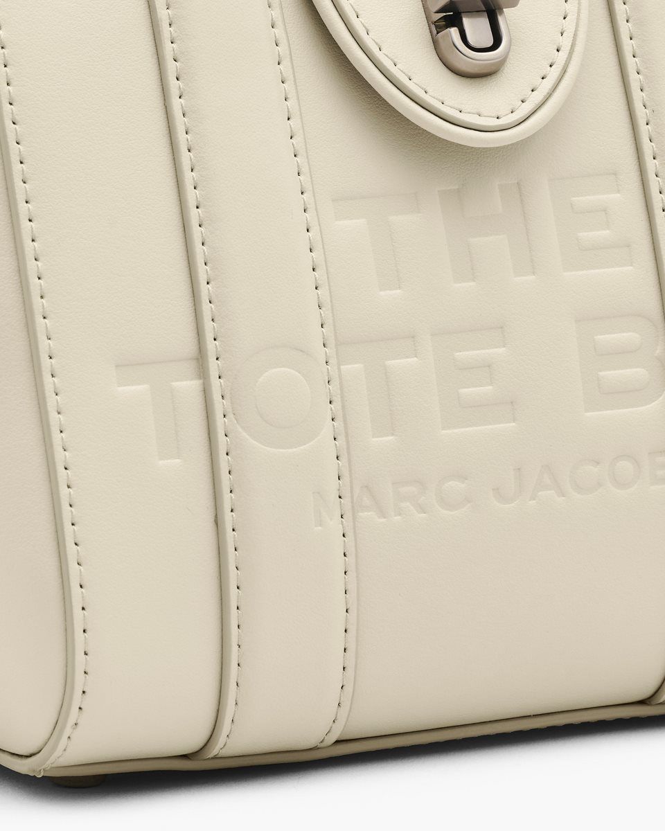 τσάντεσ χιαστί Marc Jacobs The Turnlock Crossbody Tote Bag γυναικεια ασπρα | 935428KTA