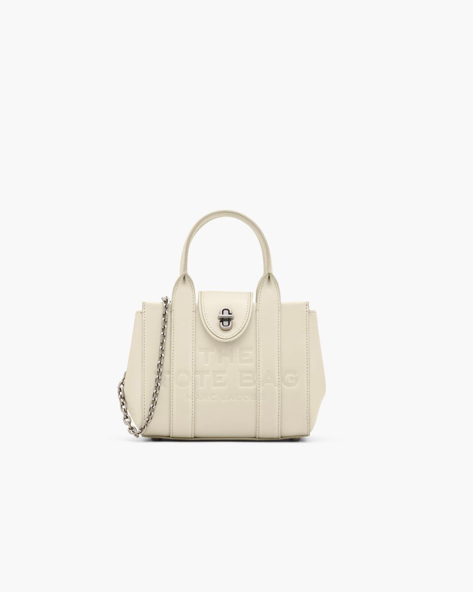 τσάντεσ χιαστί Marc Jacobs The Turnlock Crossbody Tote Bag γυναικεια ασπρα | 935428KTA