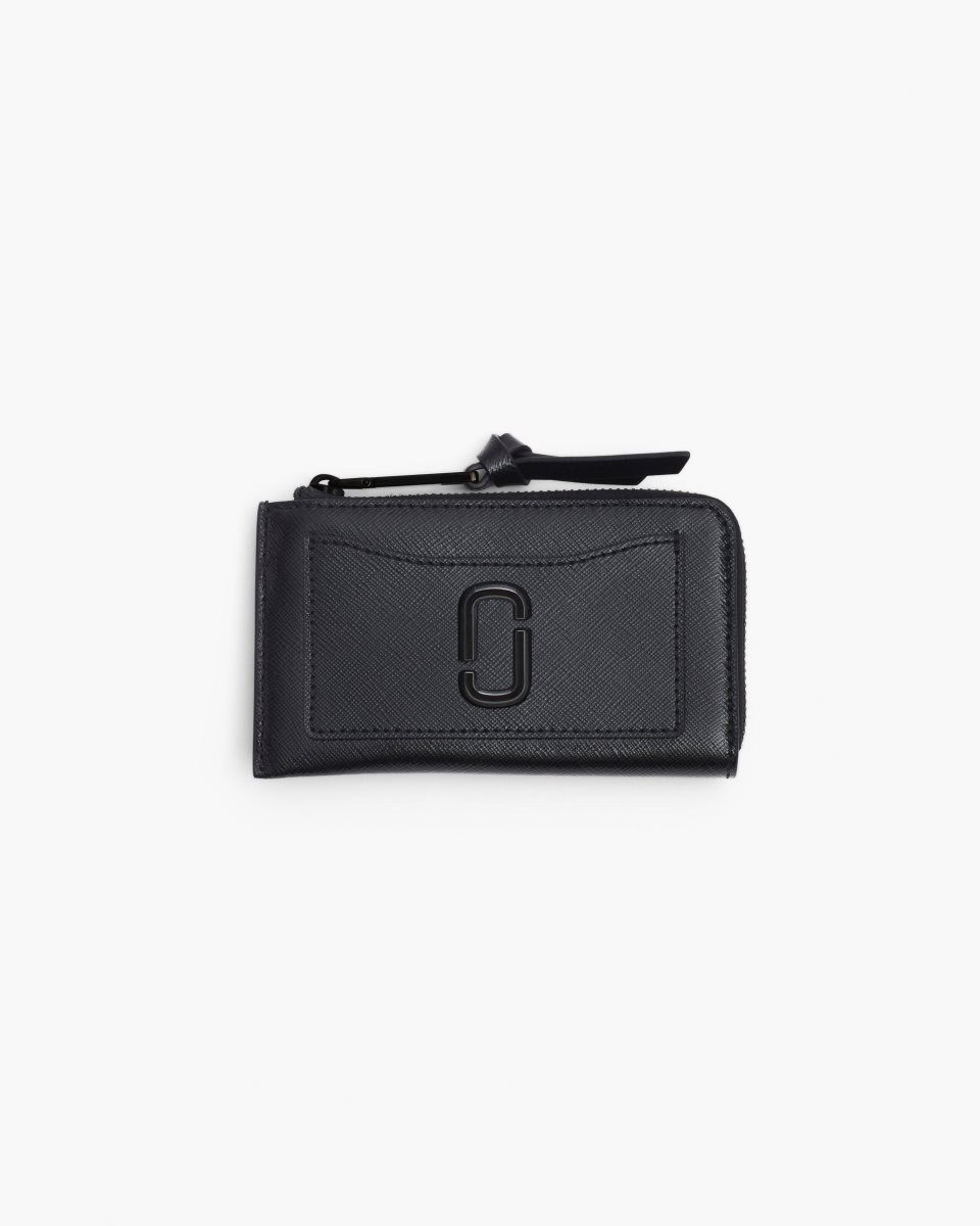 μικρά πορτοφόλια Marc Jacobs The Utility Snapshot DTM Top Zip Multi Wallet γυναικεια μαυρα | 915472DIS