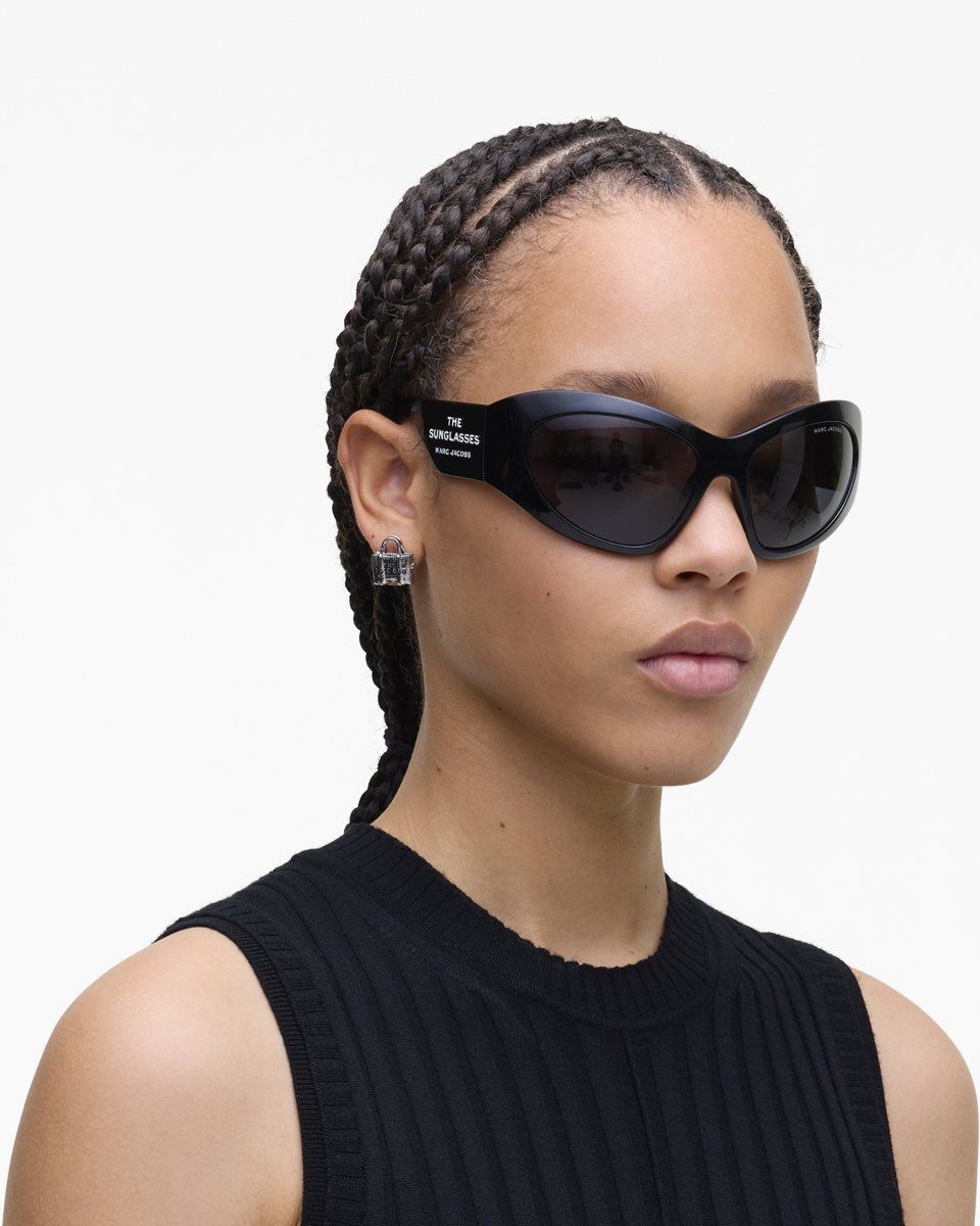 Γυαλια Ηλιου Marc Jacobs The Wrapped Sunglasses γυναικεια μαυρα | 691075ACD