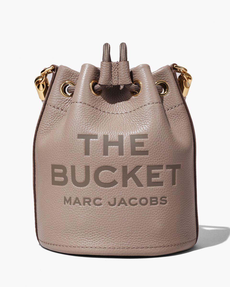 bucket bags Marc Jacobs The Leather Bucket Bag γυναικεια Cement | 432890BRE