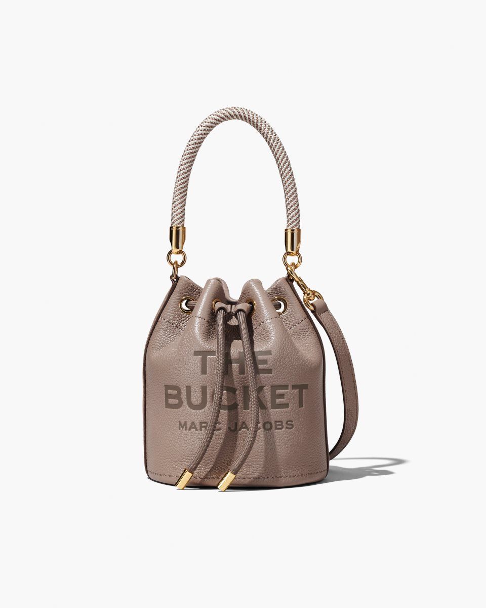 bucket bags Marc Jacobs The Leather Bucket Bag γυναικεια Cement | 432890BRE