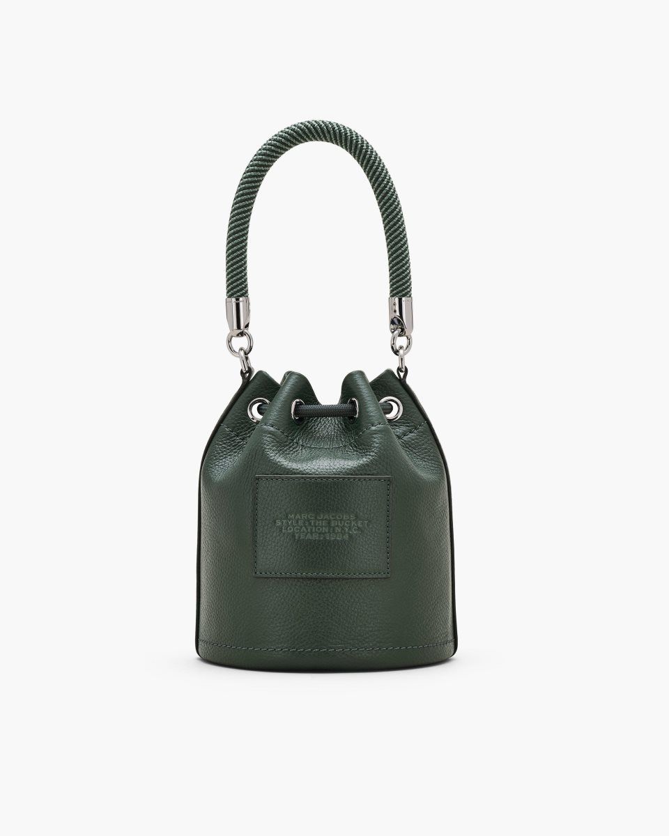 bucket bags Marc Jacobs The Leather Bucket Bag γυναικεια σκούρο πρασινο | 697035AJG