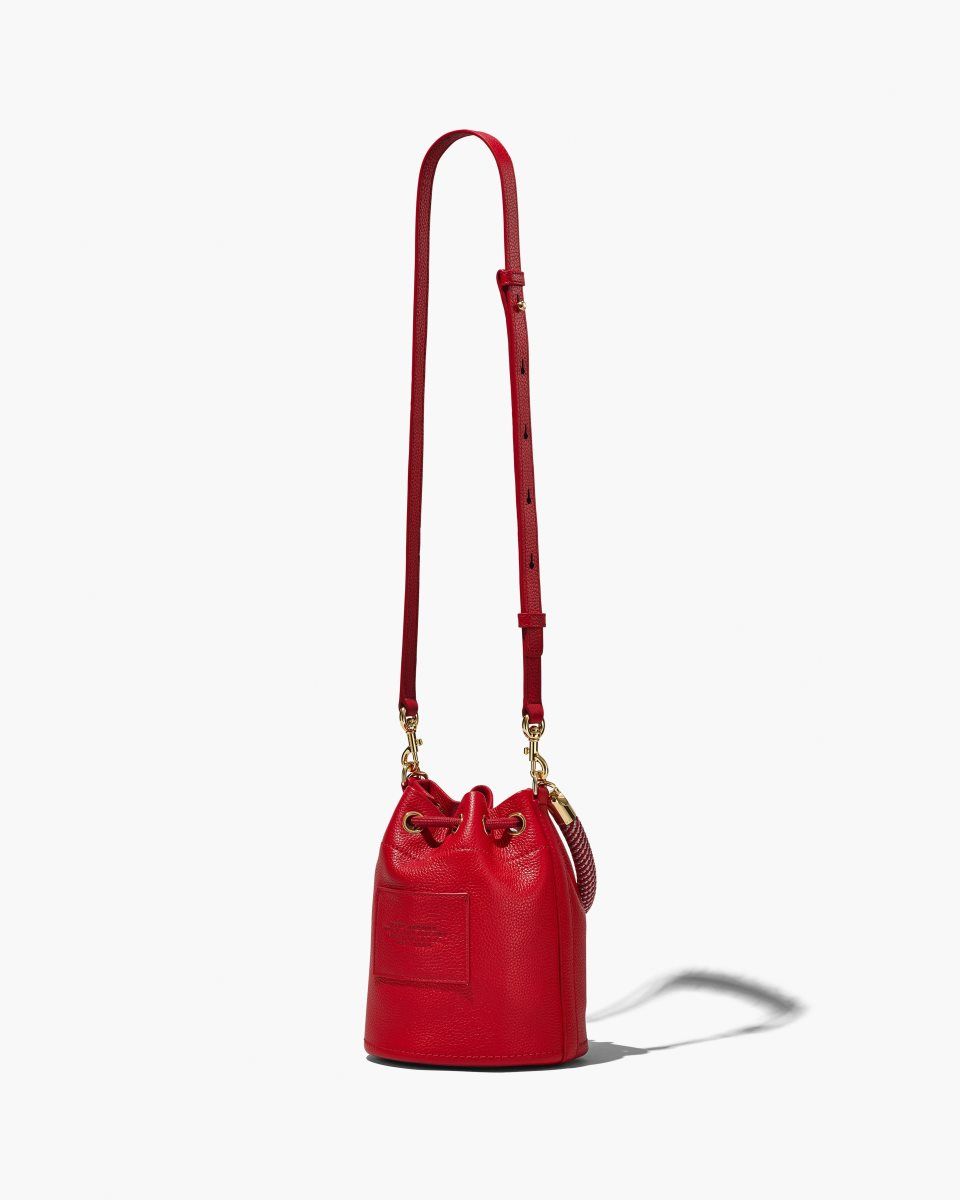 bucket bags Marc Jacobs The Leather Bucket Bag γυναικεια κοκκινα | 920735BMH