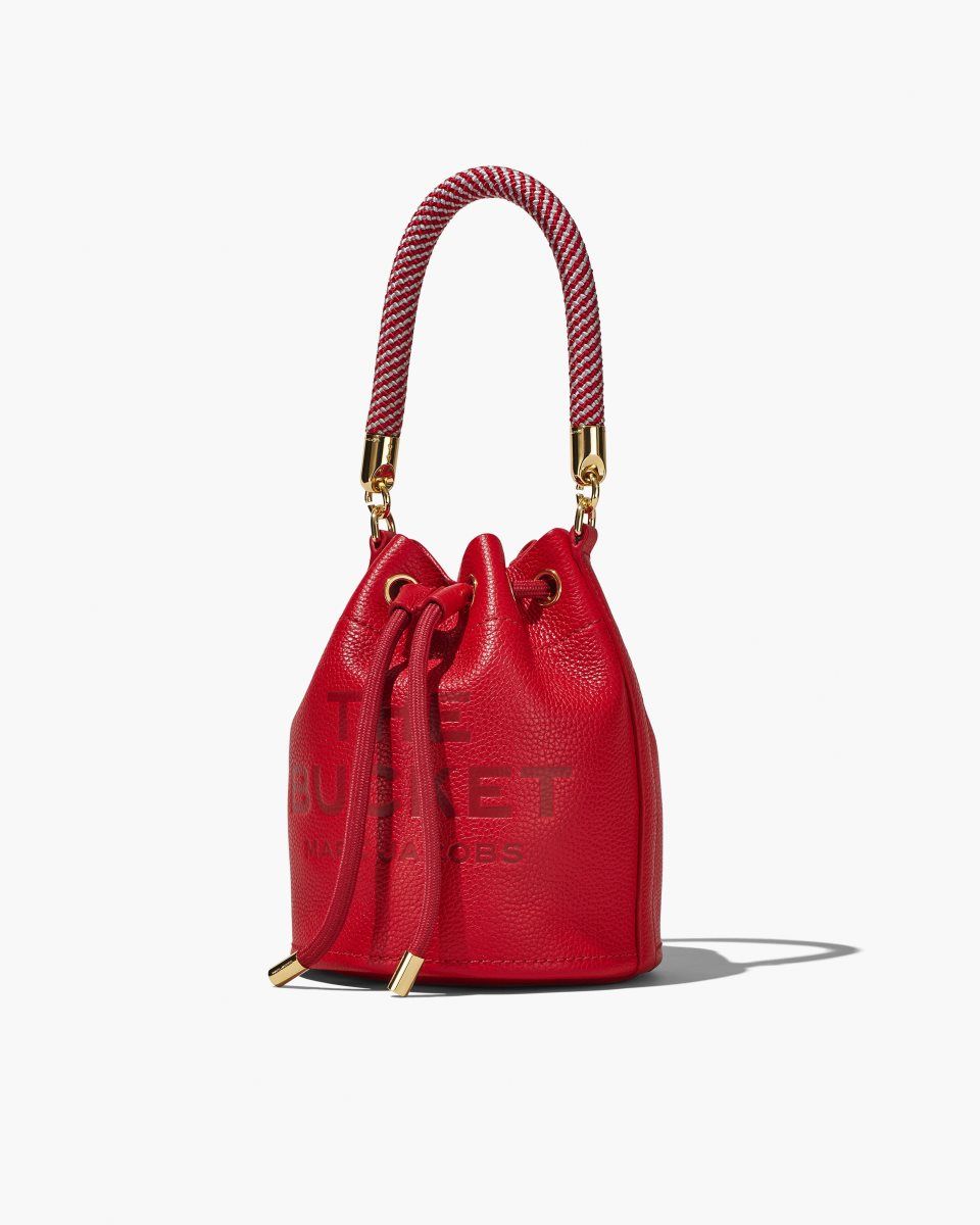 bucket bags Marc Jacobs The Leather Bucket Bag γυναικεια κοκκινα | 920735BMH