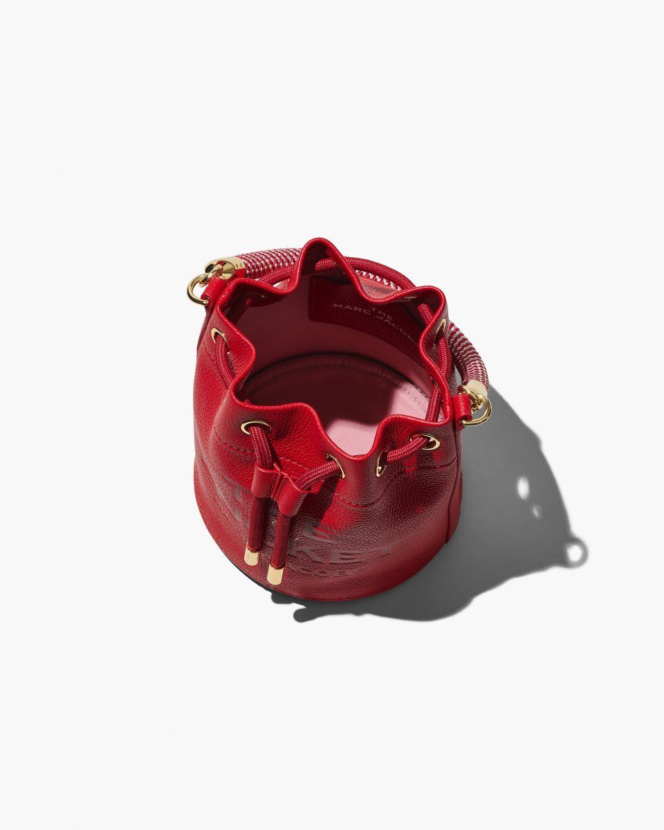 bucket bags Marc Jacobs The Leather Bucket Bag γυναικεια κοκκινα | 920735BMH